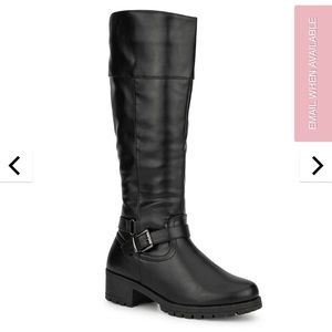 New in box Olivia Miller Black High Shaft Boots Knee High Boots